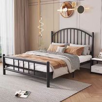 Ilici iron bed double bed home single bed thickened iron bed Nordic keel rental iron frame bed