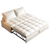 Baiying cat-scratch leather sofa bed cream style simple multi-functional living room small apartment all-in-one folding dual-purpose bed