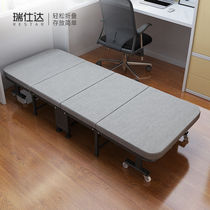 Yikuang lunch break folding bed office nap bed dual-purpose wooden bed folding single bed hard board companion bed