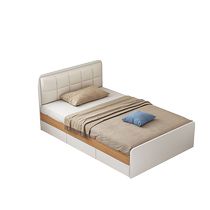 洞窝艾星北欧单人床1.2米卧室箱体床小户型现代简约儿童床带抽屉