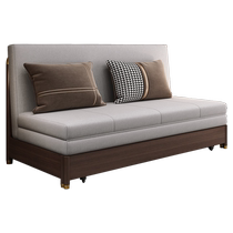 Baiying solid wood sofa bed folding dual-purpose multi-functional pull-out sofa bed Internet celebrity small apartment living room sofa bed