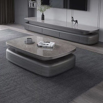 Sejibang Italian light luxury slate TV cabinet coffee table combination modern simple living room bedroom solid wood TV cabinet