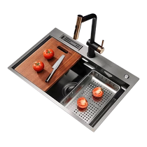 Higold kitchen black titanium nano-step hand-made sink 304 stainless steel sink above and below counter sink