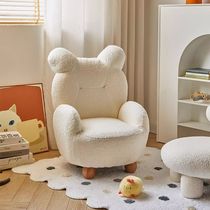Mengshu Muyu Childrens Sofa Bear Sofa Chair Cute Baby Single Cartoon Lamb Velvet Lazy Back Chair