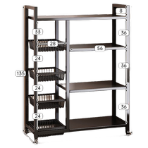 Dongwo Yijiada kitchen vegetable basket storage rack floor-standing fruit and vegetable storage rack household microwave oven storage rack