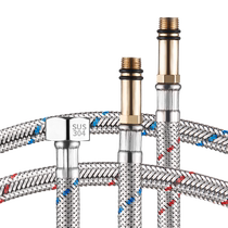 宅帮手水龙头进水管防爆菜盆面盆冷热上水管304不锈钢编织软管49
