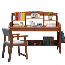 Monroe 100 Lan Home Bedroom Primary School Students Writing Desk Liftable Solid Wood Desk With Bookcase Children Study Table