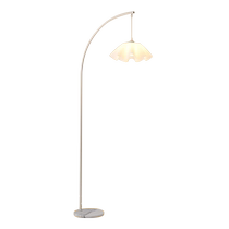 Hanhao Cream Style Floor Lamp Modern Simple Creative Petal Living Room Bedside Lamp Vertical Decorative Ambience Lamp