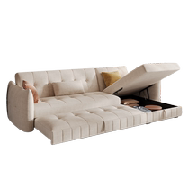 Dongwo Yi Ni French Corner Sofa Bed Small Apartment Dual-Purpose Folding Cream Wind Frosted Technology Fabric Sofa Bed