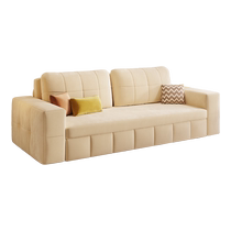 Baiying new cream style sofa bed small apartment living room foldable dual-use pull-out sofa bed with storage