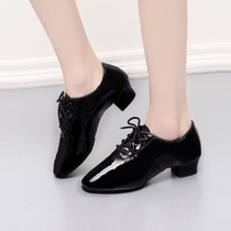 Boys Latin dance shoes soft-soled dance shoes black performance competition dance shoes boys ballroom dance cha-cha practice shoes