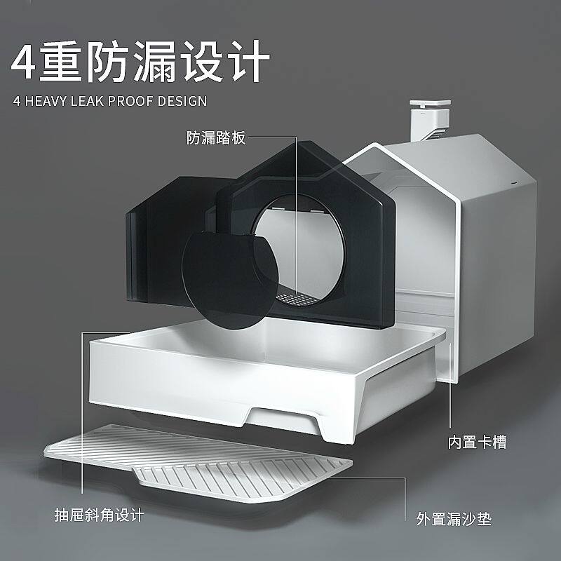 超大号全封闭防溅防臭猫砂盆:给你的爱宠一个五星级厕所体验!🌟-智能猫砂盆-淘宝好物网