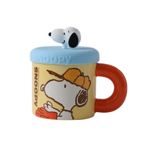 (Gift box) Snoopy cartoon silicone mug with lid 360ml