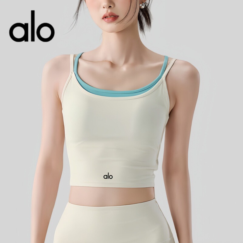 Aio Yoga Vest with Chest Pads for Women, Shock-Proof, Contrasting Colors, Beautiful Back, Pilates Training Top, Yoga Fitness Wear Aio Yoga Vest with Chest Pads for Women, Shock-Proof, Contrasting Colors, Beautiful Back, Pilates Training Top, Yoga Fitness Wear