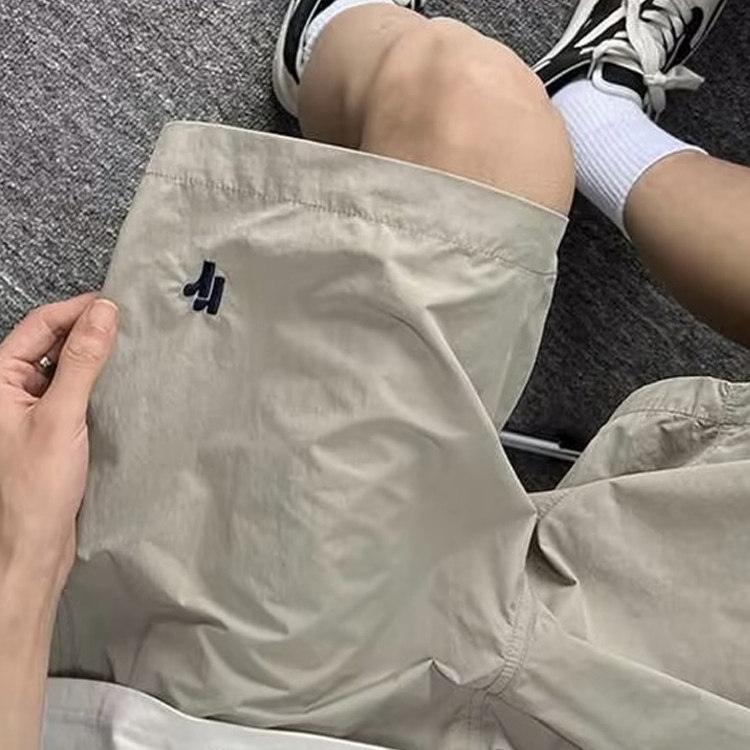 American retro street cityboy thin summer quick-drying sport shorts for men and women, straight-leg loose five-inch pants