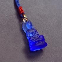 Qibao Glazed Medicine Buddha Statue Three-dimensional Pendant for Personal Wear Necklace Pagoda Height 4 2 cm