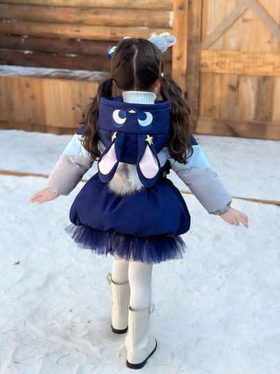 Judy Rabbit Polizist Daunenjacke Kinder verdickte warme Jacke mittellange Mädchen Lolita Winterkleidung neuer Stil