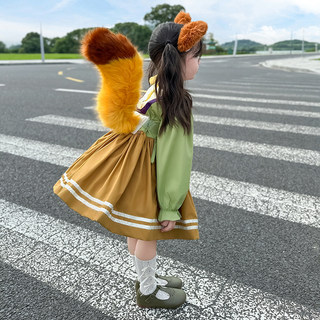 疯狂动物城尼克狐狸朱迪cos服装尾巴女童春秋洛丽塔儿童节公主裙