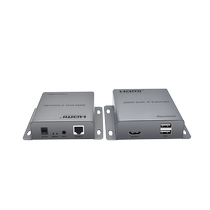 HDMI KVM extender 200 meters USB mouse and keyboard control audio and video synchronization HDMI to rj45 transmission local loop out supports infrared return 1080P high-definition image quality