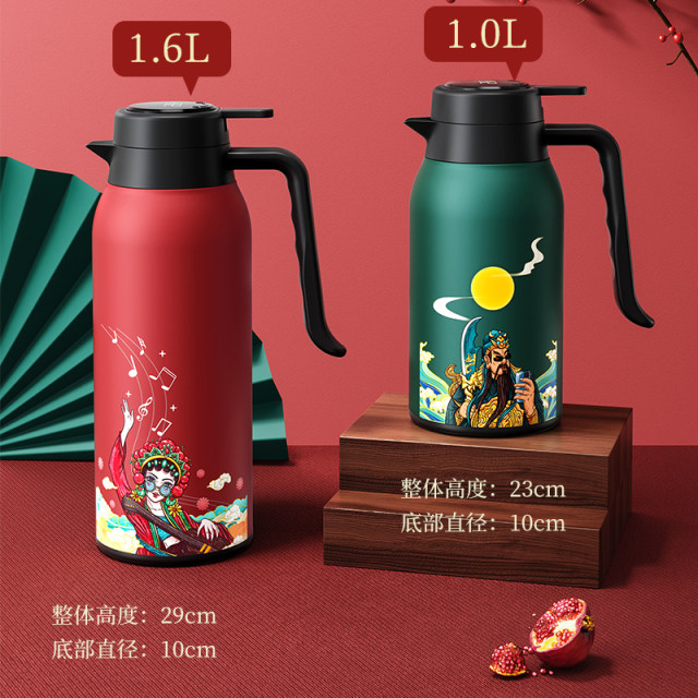 Guochao thermos kettle ຄົວເຮືອນ 316 stainless steel thermos kettle ຄວາມອາດສາມາດຂະຫນາດໃຫຍ່ thermos kettle ຫໍພັກ thermos teapot thermos