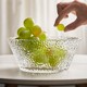 German Imported Light Luxury Style Transparent Glass Bowl, Large Household Salad Bowl, Fruit Bowl, High-Value Fruit Plate, Fruit Basin