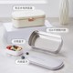 German Imported Water-Free, Heatable Lunch Box, Plug-In, Portable Stainless Steel Compartmented Electric Lunch Box for Office Workers to Bring Meals
