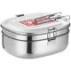 Japanese Imported Mujie Thickened Stainless Steel Lunch Box, Rectangular with Lid, for Adults and Students, Traditional Style