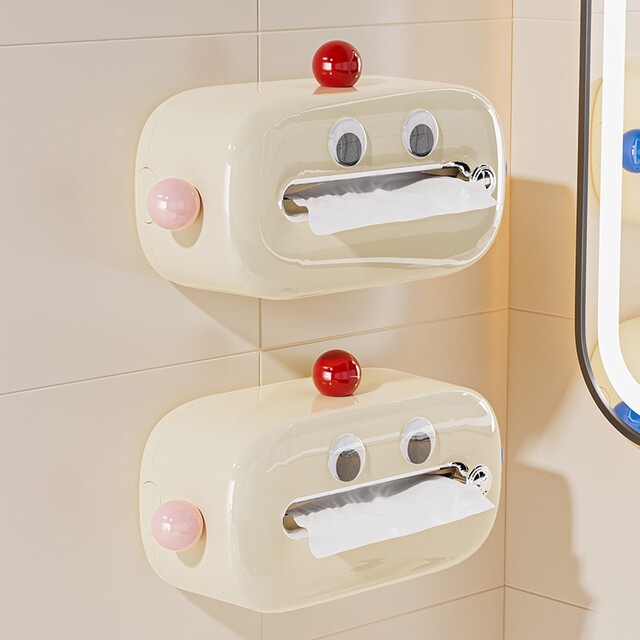 Japanese Imported Household Tissue Box, Face Towel Storage Box, Wall-Mounted Creative Toilet Bathroom Kitchen Tissue Box