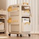 Japanese Imported Mujie Schoolbag Storage Rack, Movable Small Cart, Under-Desk Sliding Cabinet, Book Storage Rack for Home Use