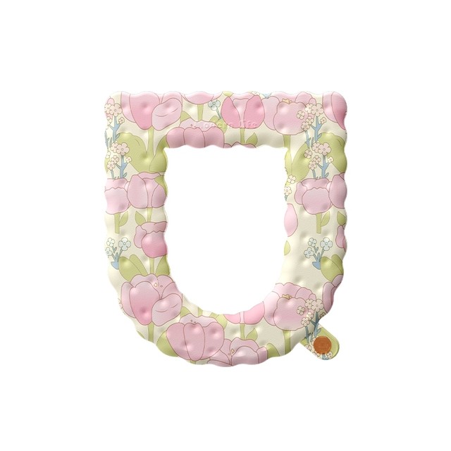 Japanese Scented Toilet Seat Cover, Thickened, Waterproof, No-Wash, Suitable for All Seasons, Wipeable, Washable, Printed Toilet Seat Cover, Seat Ring Cushion