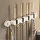 Japanese Imported Suction Cup Mop Holder, Wall-Mounted Mop Clip, Multifunctional Sliding Broom Hook, Bathroom Storage Rack