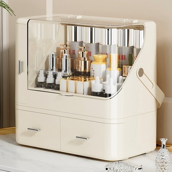 Japanese Imported Cosmetics Storage Box Desktop Dustproof Dressing Table Skincare Product Organizer Acrylic Storage Box Cabinet
