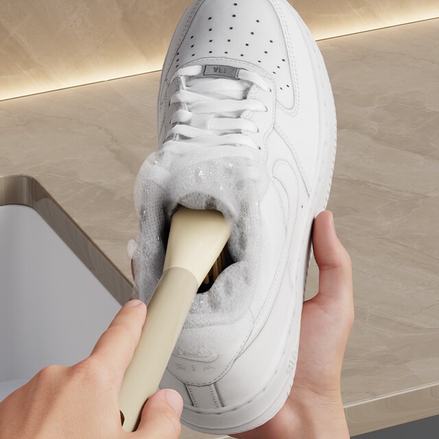 Japanese Imported Shoe Brush for Home Use, Durable Hard Bristles, Soft Bristles, Long Handle Laundry Brush, Dry Cleaning Shop Sneaker Cleaning Brush, Extended Brush