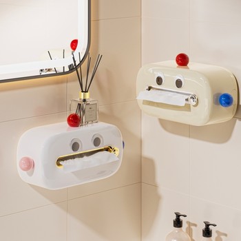 Japanese Imported Household Tissue Box, Face Towel Storage Box, Wall-Mounted Creative Toilet Bathroom Kitchen Tissue Box