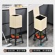 Japanese Imported Kitchen-Specific Household Trash Can, No Need to Bend Over, High Aesthetic Value, with Lid, Movable, Large Capacity