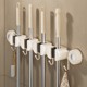 Japanese Imported Suction Cup Mop Holder, Wall-Mounted Mop Clip, Multifunctional Sliding Broom Hook, Bathroom Storage Rack