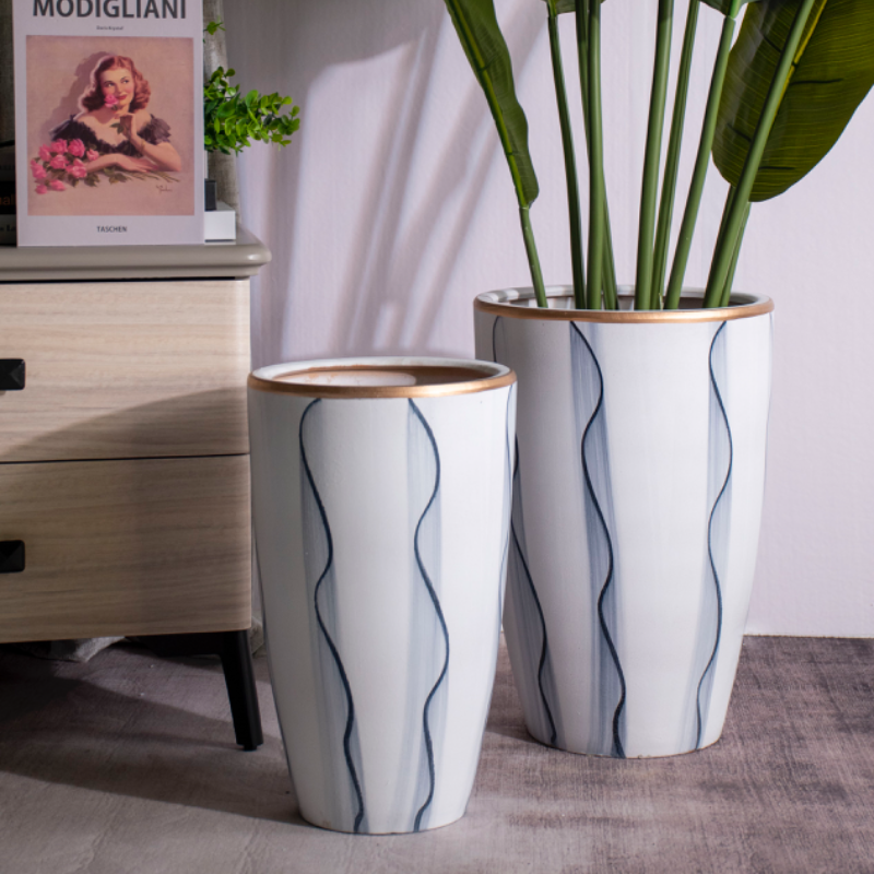 Special hand painted-Taobao for large green plants such as special large caliber ceramic floor flower pots Tiantang Dragon Blood Tree Turtle Back