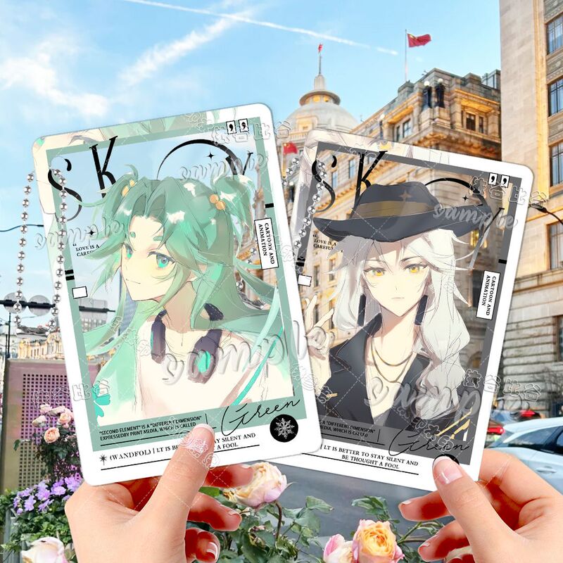 Lucky Green Queen X Hero Acrylic Transparent Card Fan Art Photo Card Small Card Free Pendant Female X