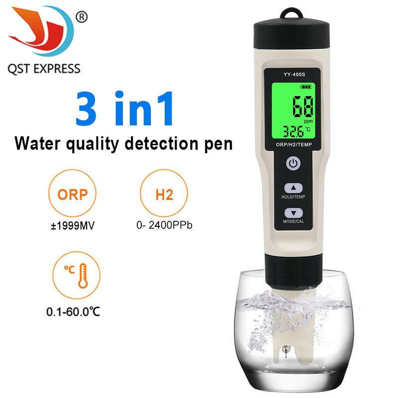 YY-400S with backlight rich hydrogen water detection pen 3-in-1 water quality detection pen hydrogen ion content rich hydrogen tester-Taobao
