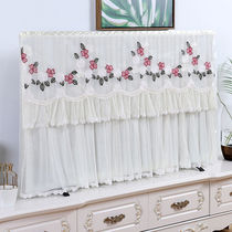 LCD TV set flat curved dust cover 55-inch 5065-inch wall-mounted cover curtain cloth does not take off when turned on