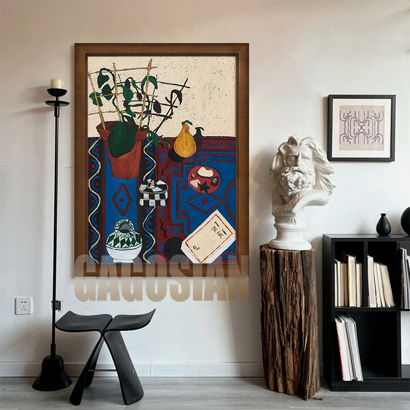 Gagosian【Little Yellow Pear】American Retro Still Life Living Room Hand-Painted Oil Painting Antique Style Entrance Decoration Hanging Painting Gagosian【Little Yellow Pear】American Retro Still Life Living Room Hand-Painted Oil Painting Antique Style Entrance Decoration Hanging Painting