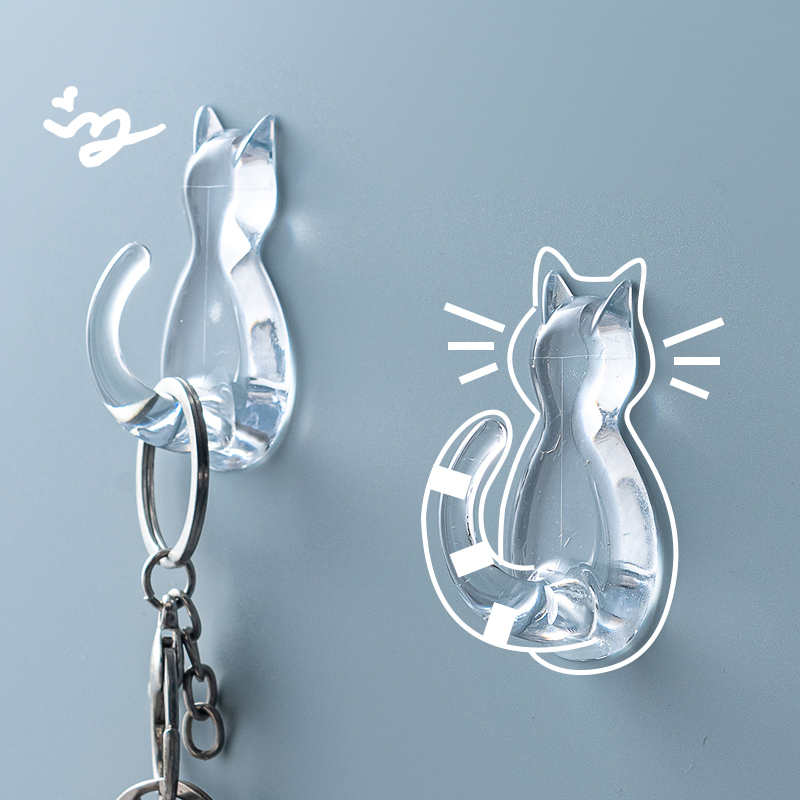 【1·9 Ten Pieces】Household Special-Purpose Bathroom Dormitory-Specific Strong Creative Transparent Adhesive Hooks Wall Hooks 【1·9 Ten Pieces】Household Special-Purpose Bathroom Dormitory-Specific Strong Creative Transparent Adhesive Hooks Wall Hooks