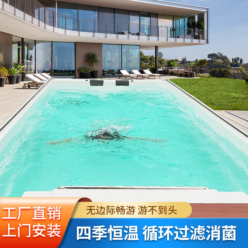 无边际智能恒温泳池:在家享受奢华冲浪体验,逆流楼顶亚克力泳池评测!-游泳池-淘宝好物网