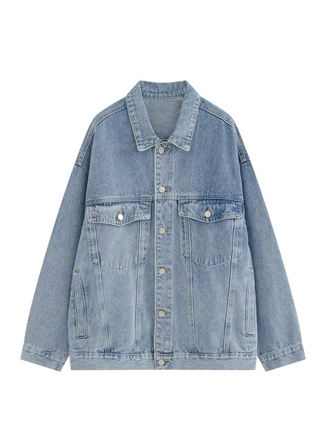 Retro Denim Jacket for Women 2025 Autumn and Winter New Korean Style Loose Large Size Slimming Versatile Lazy Style Jacket Top