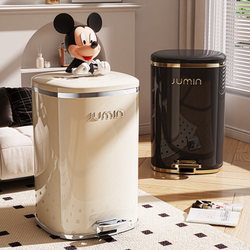 Trash Can For Home Accessible Luxury Large Capacity 2025 New arrival with Lid Foot-Operated Living Room Bathroom Toilet Bedroom Wastebasket