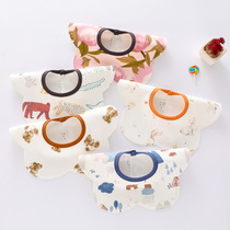 Cotton pouch baby waterproof bib double-layer combed cotton flap mouth towel adjustable newborn 360 degree rotatable