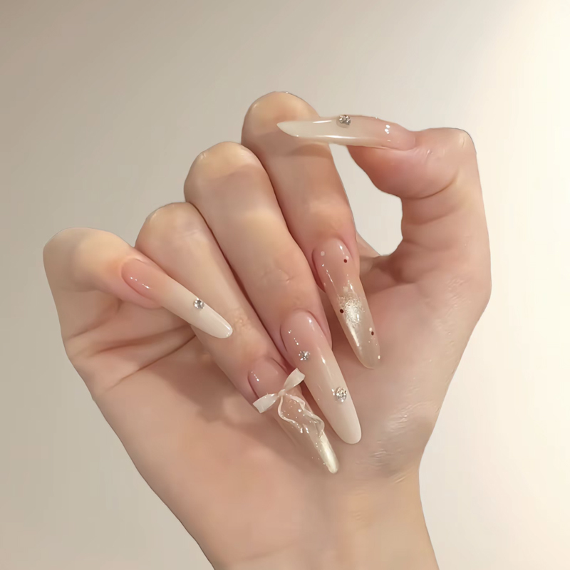 2026 New Water-Gloss Cat-Eye Handmade Wearable Nails, Luxurious Socialite Style, Three-Dimensional Bow, Medium-Length Nail Art 2026 New Water-Gloss Cat-Eye Handmade Wearable Nails, Luxurious Socialite Style, Three-Dimensional Bow, Medium-Length Nail Art