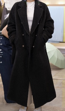 Women's Classy, Elegant, Versatile, Classy and Comfortable Coat B518-Black Mid-Length Style