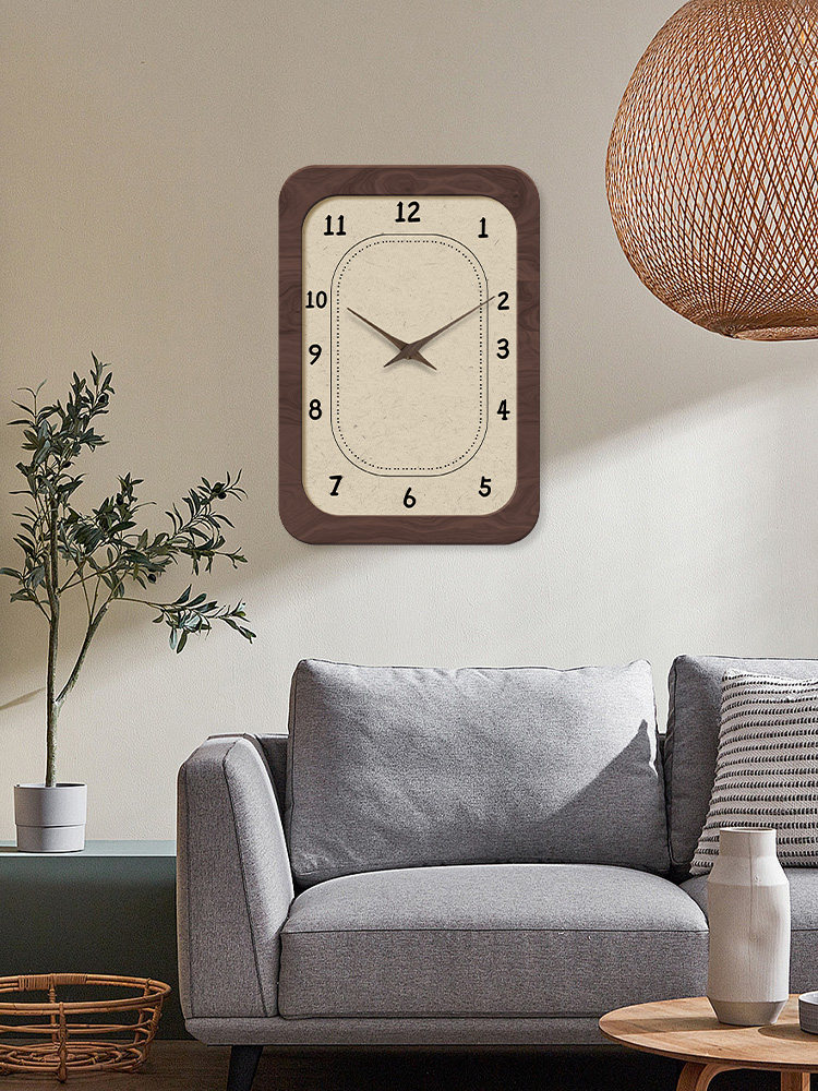 French Retro Style Restaurant Wall Decoration Clock, Trendy Creative High-End Living Room Home Wall Clock, Art Wall Watch