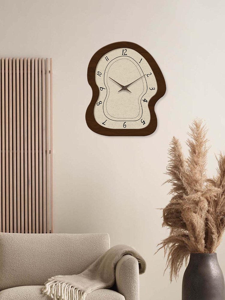 French Retro Style Restaurant Wall Decoration Clock, Trendy Creative High-End Living Room Home Wall Clock, Art Wall Watch